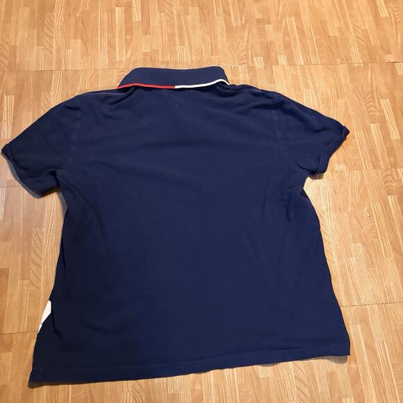 Tommy Hilfiger Denim Polo Shirt XL Navy Blue HILFIGER Logo - Picture 4 of 5